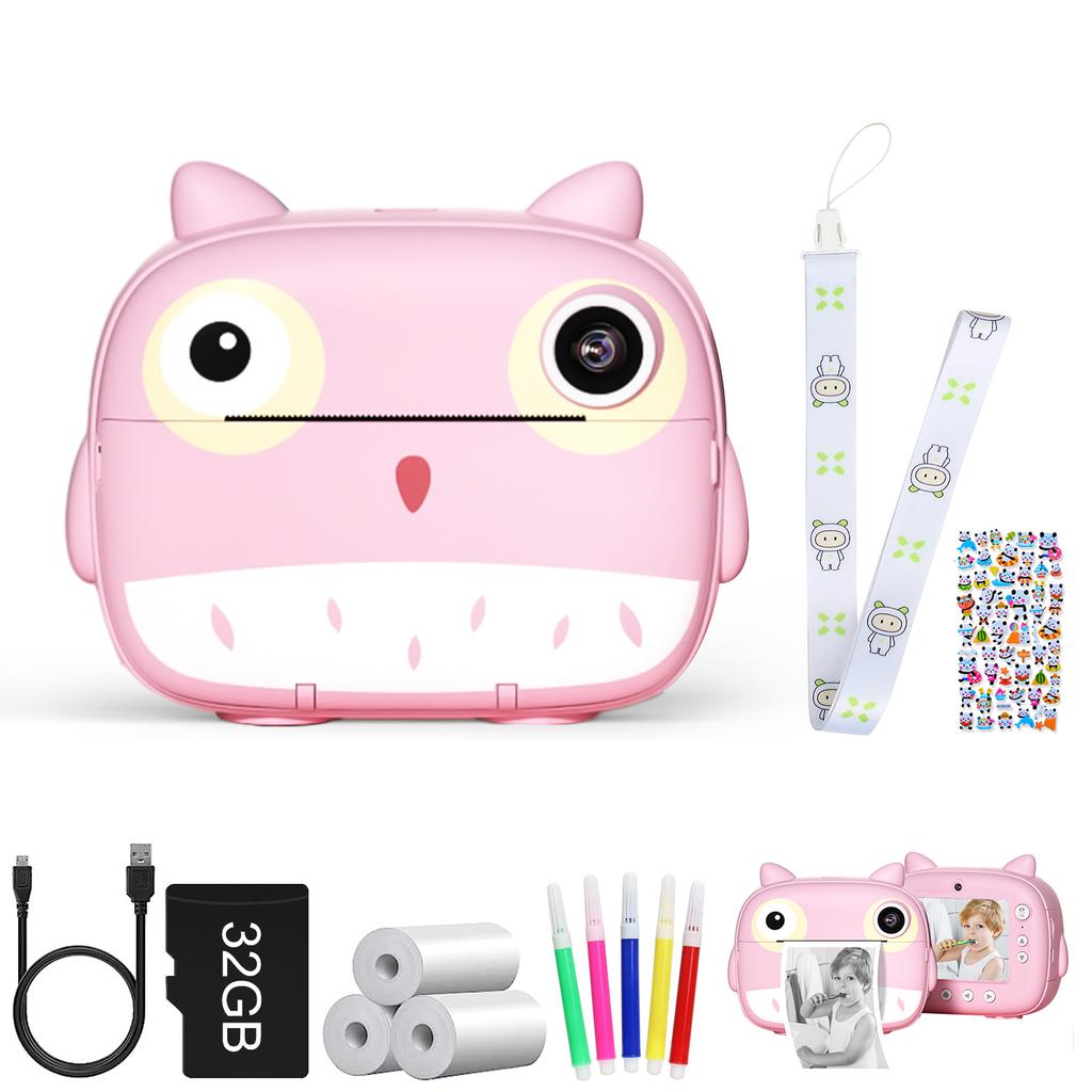 2,5K милая детская камера мгновенной печати 12-мегапиксельная детская цифровая камера детская камера мгновенной печати с 2,4-дюймовым экраном