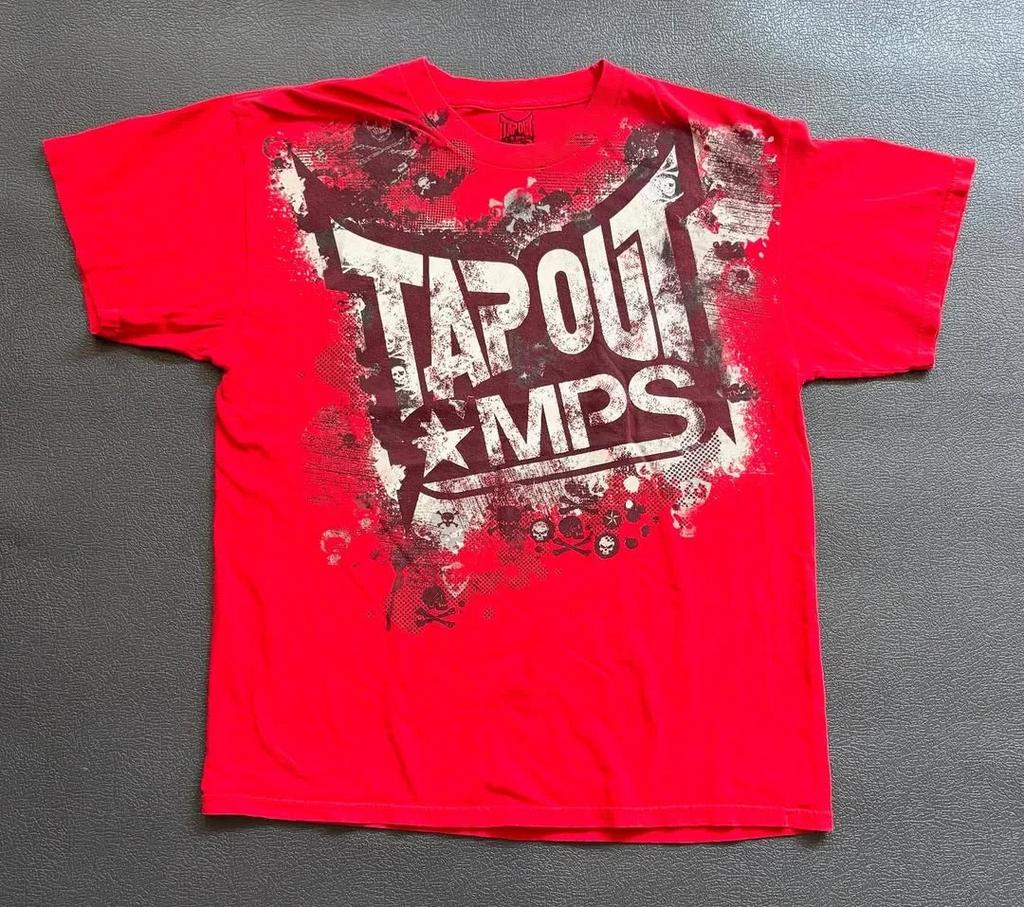 Футболка с принтом черепа Y2K Tap Out, темный эстетичный дизайн, круглый вырез, уличный стиль, свободный крой, готический стиль, хлопок, мягкая ткань в стиле ретро.