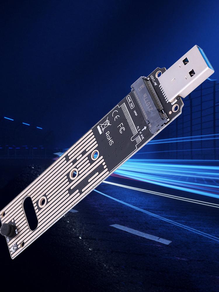 Плата-райзер M.2 NVME USB3.1 Конвертер жесткого диска 10 Гбит/с Gen 2 Конвертер SSD Plug and Play для Samsung WD Black Intel NVME SSD