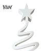 Elegant Shelf Accent Minimalist Spiral Christmas Tree Figurine with Star Topper, 3D Printed Mini Durable Pla Sculpture Decoration, Modern Tabletop