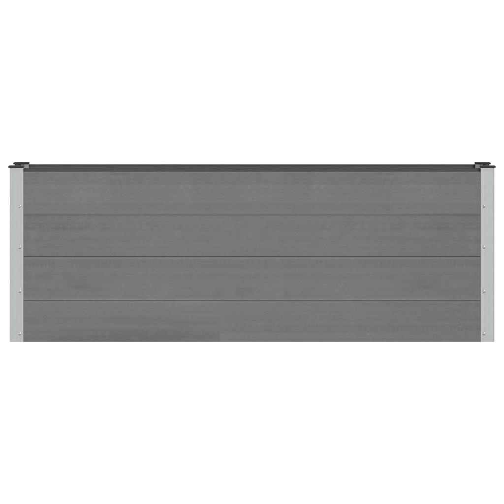 Raised Garden Bed Black 200 x 30 x 72 cm WPC and Aluminum