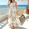 Women's Summer Bohemian Geometric Collection Sleeveless Long Dress Comfortable,Flowy for Casual Vacations
