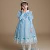 Winter Elsa Princess Dress: Velvet-Thickened Frozen Birthday Skirt for Girls