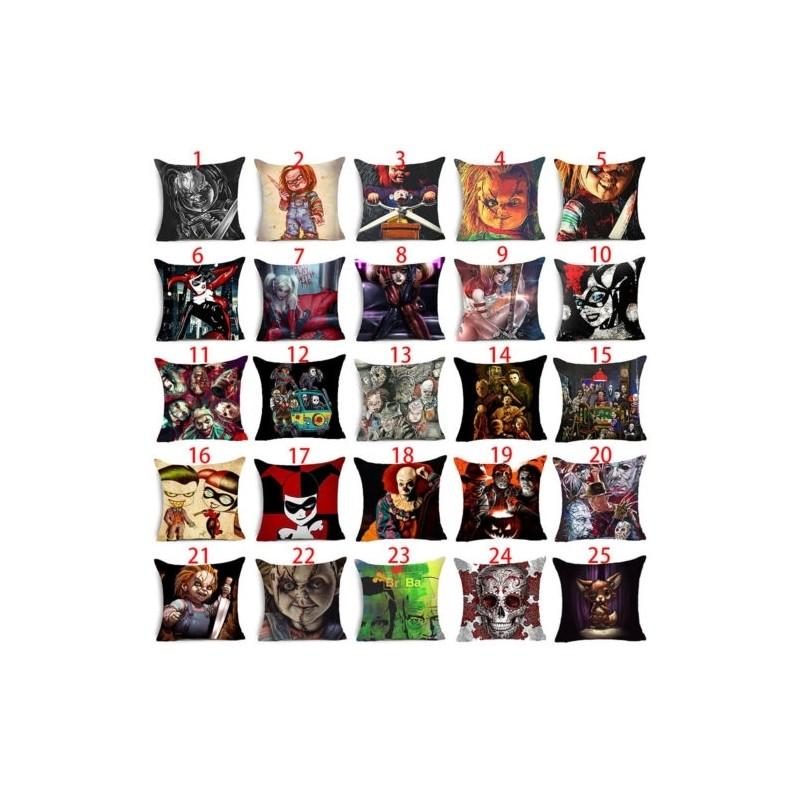 Чаки Кукла Хороший Парень Дизайн фильма ужасов Наволочка для подушки Чехол для подушки в ярких цветах