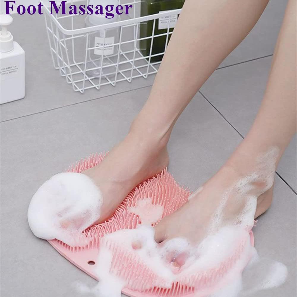 Ленивый скруббер для душа, массажер, щетка для спины, нескользящая подушечка для ванны, легко чистится, уход за телом, коврик для мытья, инструмент для ванной, удаление омертвевшей кожи