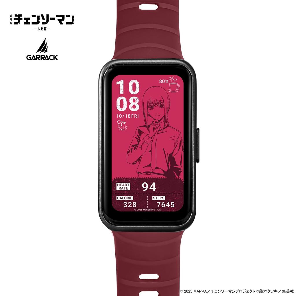 GARRACK Chainsaw Man Collaboration Makima Кварцевые 5 АТМ Водозащита Красные Унисекс Часы, Модель, Механизм, Водозащита, AMOLED, Циферблат, HUC-CM-BD10-M, [Оригинал]