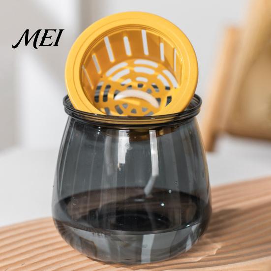 Hydroponic Plant Pot Self Watering Planter for Indoor Plants, Transparent Planter, Decorative Water Reservoir Flowerpot with Wick Rope Home
