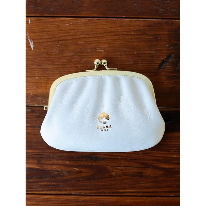 [Beams Japan] Кошелек и косметичка - Специальный заказ Matsunoya Коровья кожа Famichagama - Монохромный Белый - Один размер