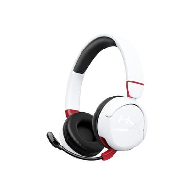 Беспроводная игровая гарнитура HyperX Cloud Mini до 25 часов работы от аккумулятора Аудио Поворотные амбушюры Белый Дети, Микрофон с откидной крышкой для отключения звука, Жизнь, Защита, Чашки,