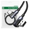 Ugreen Us176 Angled Usb-C To Usb-A 2.0 Cable, 3A, 3M (Black)