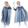Halloween Elsa Princess Dress with Fur Collar for Girls
