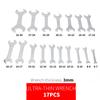 Thin Open End Wrench Set 3mm Ultra-thin Flat Wrench Tool Multi-Function Super-thin for Plumbing Tubing Gas Nozzle Fork Spanner