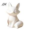 Black White Sculptures Ceramic Animal Figurine, Modern Minimalist Swan Fox Statue for Stable Base Ornament Wedding Cake Topper, Living Room,