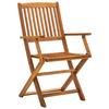 VidaXL Chaises pliables d'extérieur lot de 4 Bois d'acacia solide 46338