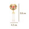 Chinese Style Pearl Tassel Gold Hollowed Peace Lock Brooches Women'S Vintage Luxury Exquisite Wedding Accessories Gift