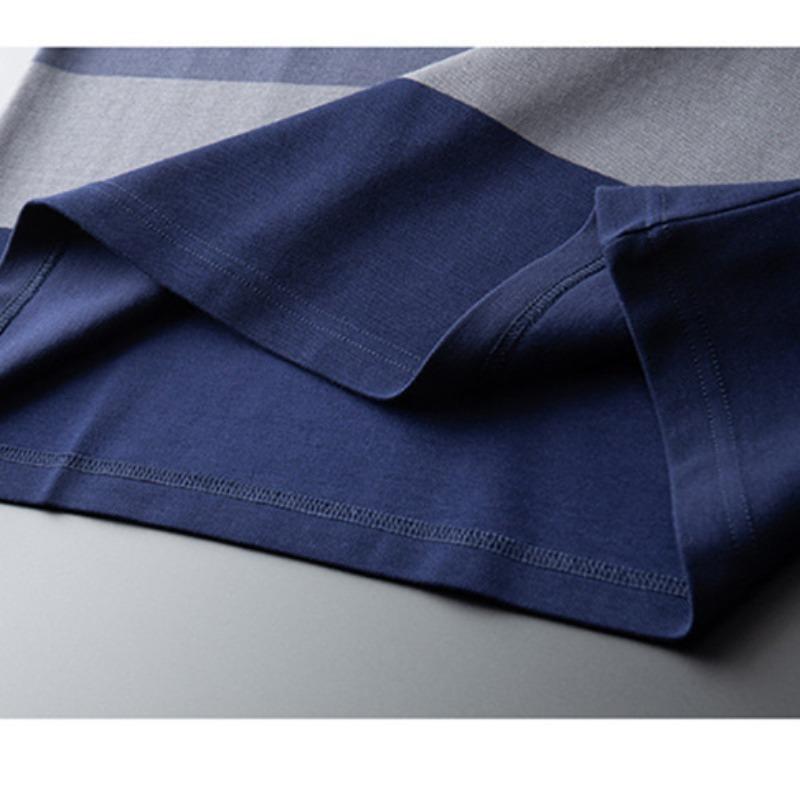 Мужская полосатая рубашка-поло с длинными рукавами, летняя модная повседневная дышащая футболка-поло, мужской брендовый топ с вышивкой