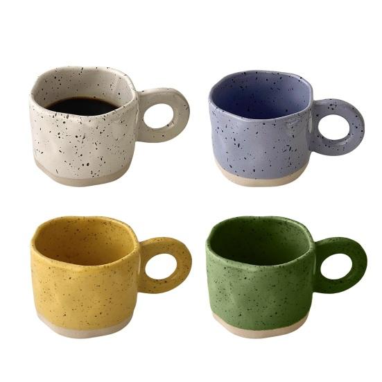 Керамическая кофейная кружка 280 мл, уникальная нестандартная термостойкая универсальная емкость для напитков, износостойкая кружка для любителей латте и молока для домашнего офиса, бара