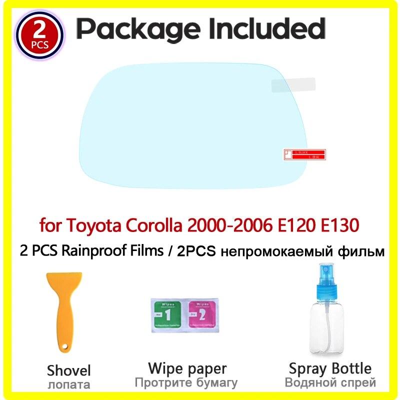Полная защита от запотевания, непромокаемая пленка для Toyota Corolla E120 E130 2000 ~ 2006, защитная пленка для зеркала заднего вида, аксессуары 2004 2005