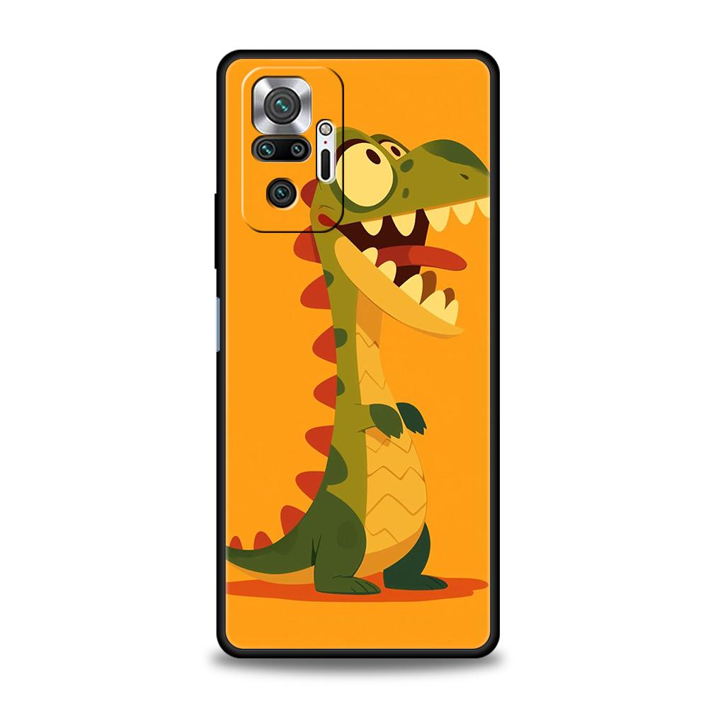 Cartoon Dinosaur Phone Case Cover for Redmi 14C 10C 9 Note 14 13 12 10 11 Pro Plus K40 K50 Pro Plus 5G Soft TPU Shell Fundas Bag