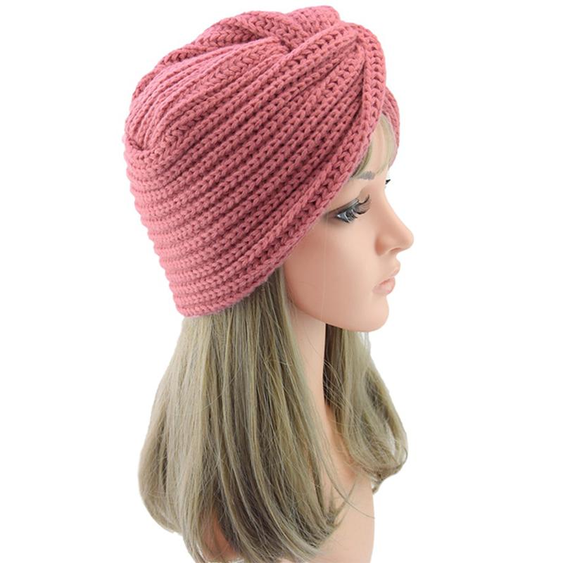 Женский мусульманский тюрбан, вязаная шапка, шапка от рака, химиотерапия, головной убор от выпадения волос