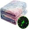 Glow In The Dark Blanket Unicorn Blanket Luminous Warm Flannel Blankets Bedroom Magic Blankets Super Cozy Plush Siesta Leisure Coverings