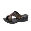 2024 Ladies Shoes Home Slippers Women's Summer Casual Slippers Women Crystal Shoes Women Platform Wedges Solid Hollow Slides