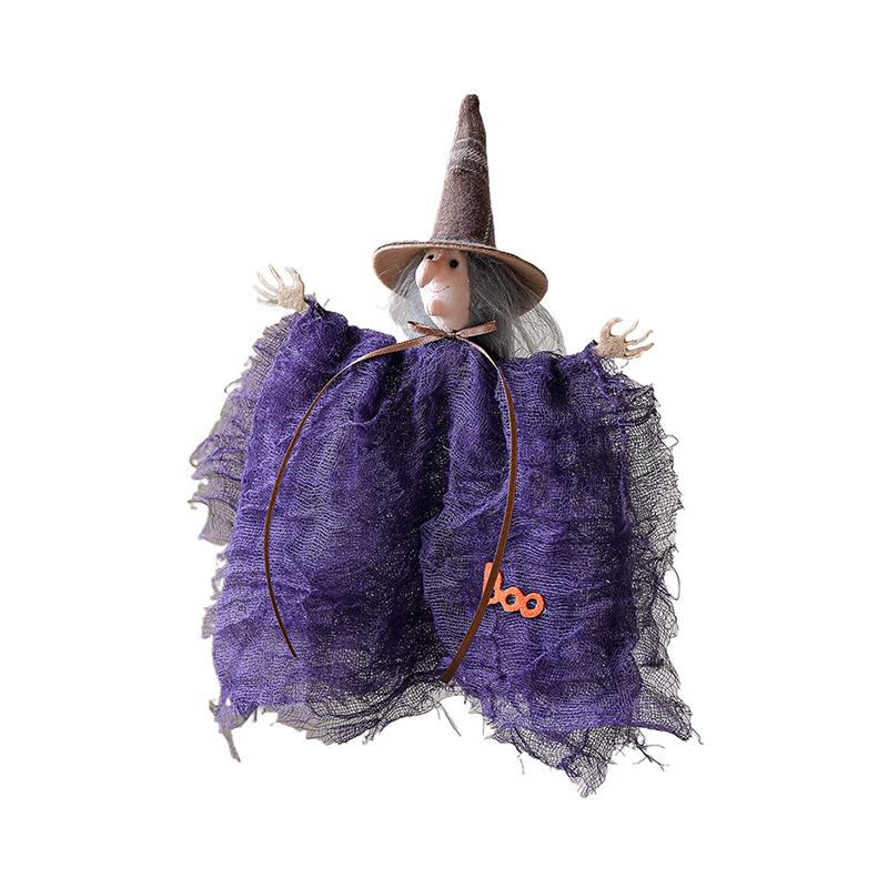 Halloween Decoration Pumpkin Ghost Witch Doll Pendant Haunted House Party Props Halloween Ornament Crafts For Shops Parties Bars