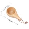 2Pcs Wood Coffee Mug Polished Outer Beverage Tumbler Easy To Grip Milk Cup  Leisure  Time