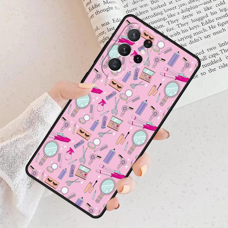 Чехол для телефона с макияжем и помадой для Samsung Galaxy S25 S23 S30 S8 S21 S20 FE S24 S22 Note 10 20 Plus lite Ultra