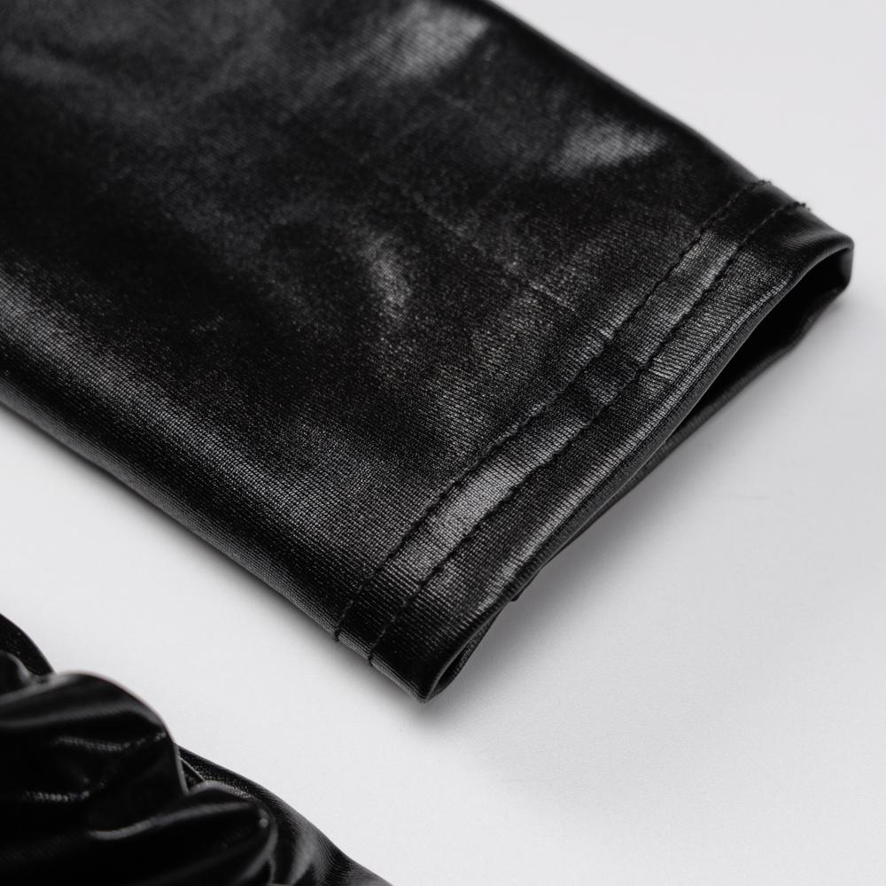 Мини-платье из искусственной кожи, водолазка с рюшами и длинными рукавами, облегающая повязка, сексуальная уличная одежда, элегантная вечерние, осенне-зимняя клубная одежда