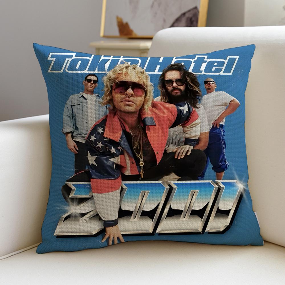 Rock TTokio HotelS Cushion Cover Breathable and skinfriendly linen pillowcase square removable and washable cushion