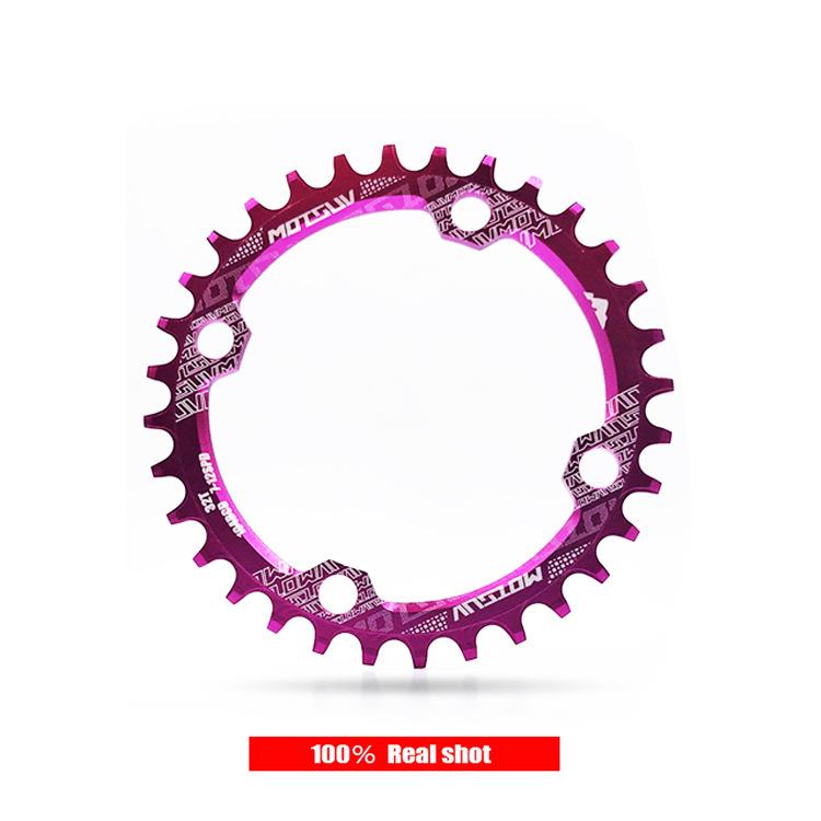 Mountain Bike Chainring 104BCD: 32T-38T Round/Oval Single Speed, Positive/Negative Tooth