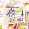 40pcs Butterfly PET Stickers, Waterproof Journal Decals, Cute Scrapbooking Supplies