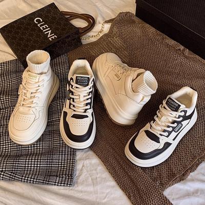 Хлопковая обувь женская новая зимняя бархатная студенческая спортивная на толстой подошве с высоким верхом двуххлопковая обувь для сноуборда