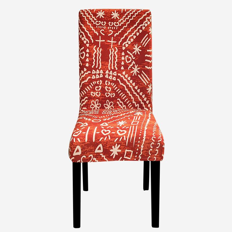 Чехлы на стулья с принтом, эластичные чехлы на кухонные сиденья, эластичные чехлы на стулья из спандекса для столовой, свадебного отеля, банкета, моющиеся, 1 шт.