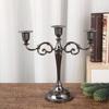 Metal Zinc Zinc Alloy Candle Holder Electroplated Candelabrum European Candlestick  Hotel