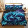 Red Dragon King Queen Duvet Cover Western Mythical Animals Bedding Set For Kids Teens Adults Magical Creature 2/3Pcs Quilt Cover