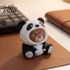 Коллекционная фигурка Grumpy Bear с капюшоном-пандой, милый животный настольный орнамент для уникального дома, приборной панели автомобиля, компактная статуэтка для офиса