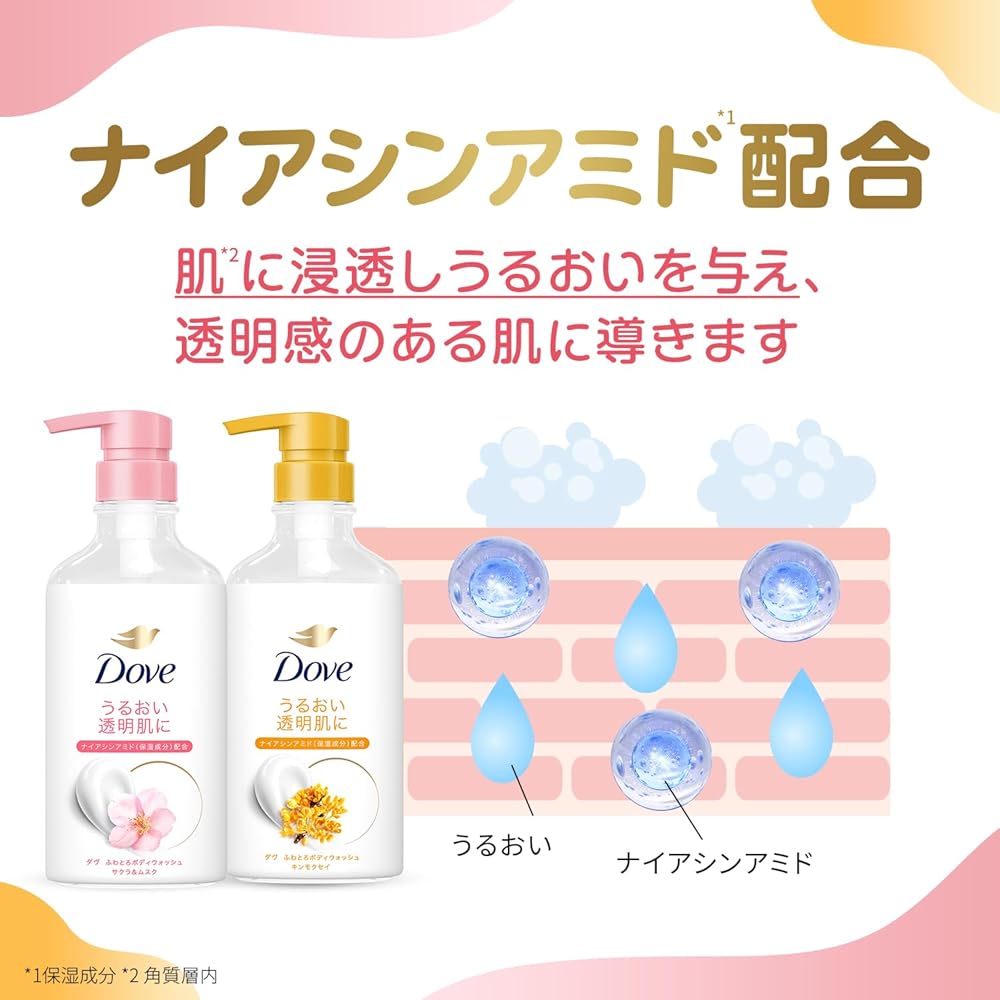 Гель для душа Dove Сакура и Мускус 450 г + Кремовый скраб Сакура и Мускус 298 г Набор для эксфолиации и ухода за телом
