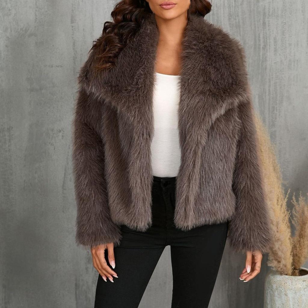 Faux Fur Coat Short Coat Fluffy Plush Women's Clothing