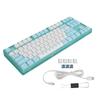 87 Keys Wired Mechanical Gaming Keyboard PC Blue Switch Cartoon Keycaps USB Keyboard with Lights