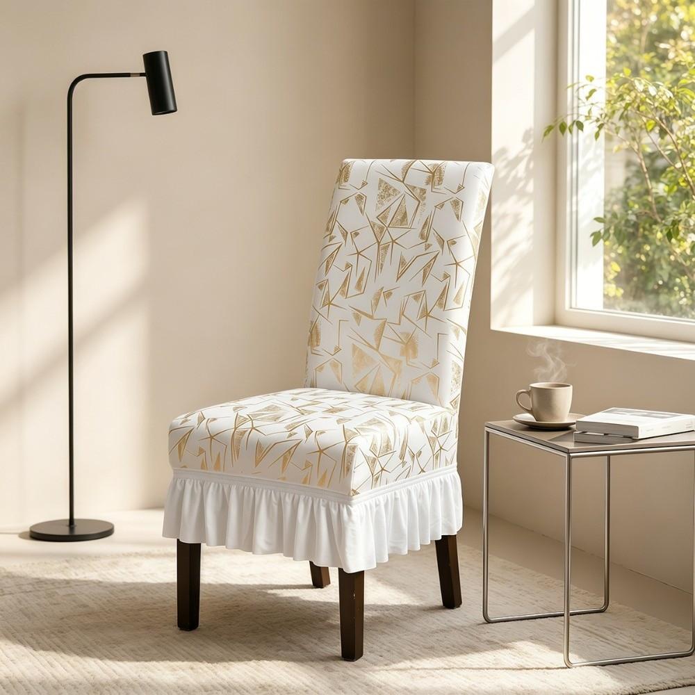 Dustproof Skirted Chair Cover Wear-resistant Dinning Seat Case Chair Slipcover Living Room