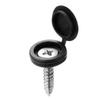200pcs M5 Size Hinged Screw Caps Hinged Flip Cover Plastic Screw Caps  Windows Railings