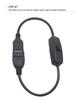 USB 2.0 Удлинительный кабель для зарядки, папа-мама, с переключателем, для настольной лампы, вентилятора, автомобильного видеорегистратора (Двухжильный провод)
