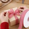 DIY Crafts Plaid Ribbon Assorted Colors Gift Wrapping Ribbon Gingham Ribbon  Wedding Decoration