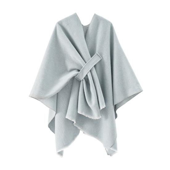 Women Shawl Scarf Solid Color Knitted Shawl Wrap Imitation Cashmere Shoulder Top Sweater Shawl Fashion Accessory