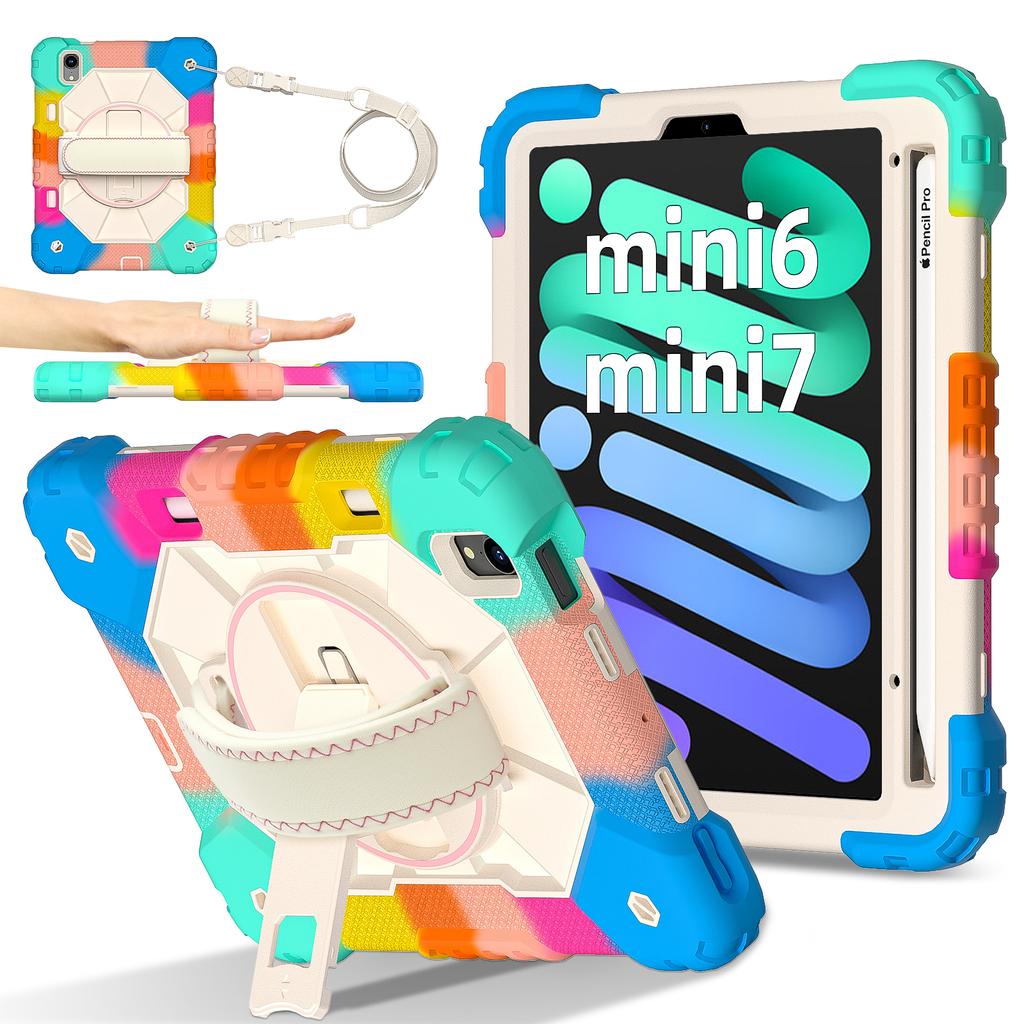 Круговая защита на 360 градусов! Многофункциональный чехол для планшета Apple iPad mini (2021),мини 6,мини (шестые),A2568 / iPad мини (2024),А2993, А2995