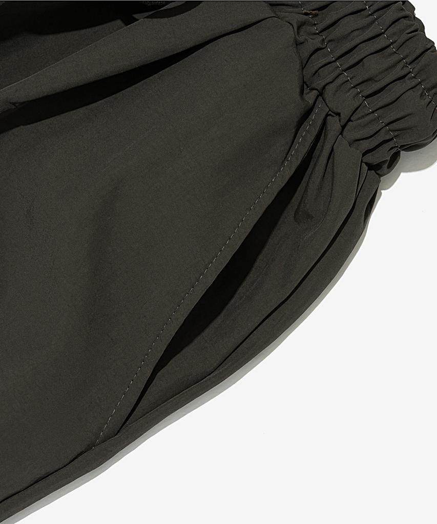 OTHERFITS Широкие нейлоновые брюки с боковой лямкой (хаки)