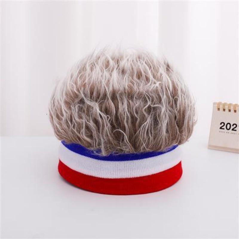 Забавные короткие шапки для волос для мужчин и женщин, хип-хоп, шапка-бини, парик, дышащая мягкая бейсболка для занятий спортом на открытом воздухе, парик для вечеринок