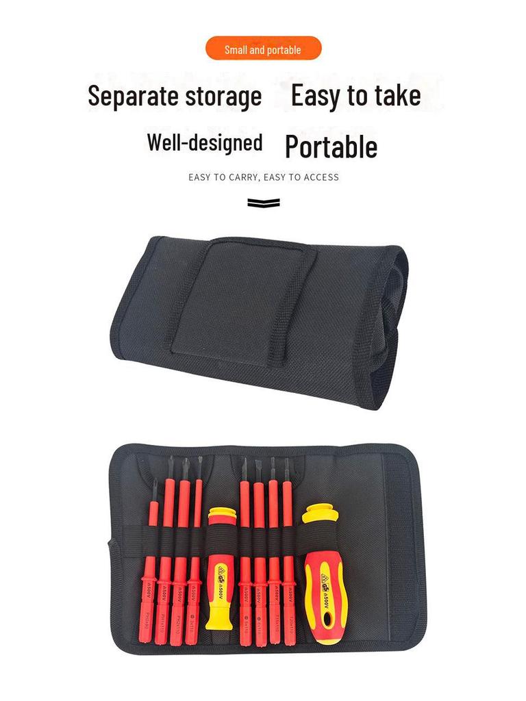 Набор изолированных многофункциональных отверток с сумкой для инструментов для электриков